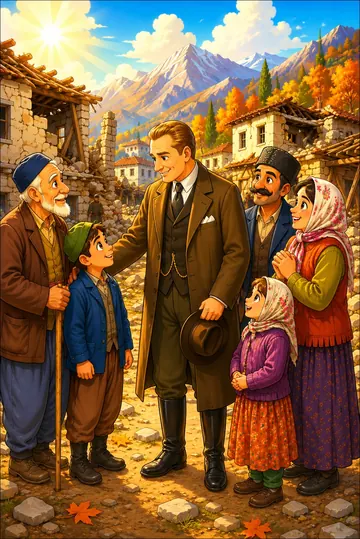 Atatürk’ün Deprem Anısı Görseli