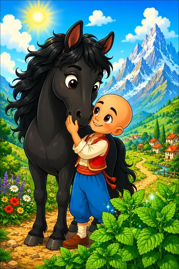 Keloğlan ile Yağız At Masalı Resmi