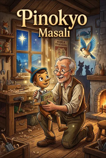 Pinokyo ve Geppetto Masalı Resmi