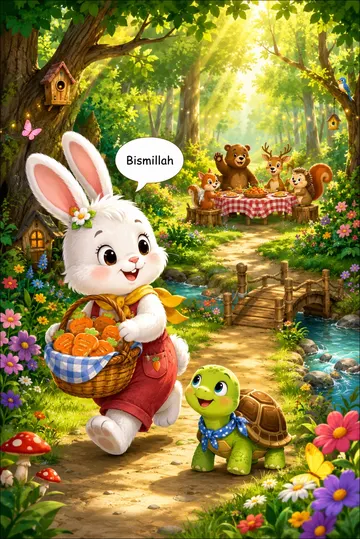 Tavşan ve Bismillah Masalı Resmi